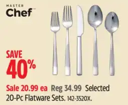 Canadian Tire MASTER Chef Selected 20-Pc Flatware Sets offer