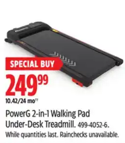 Canadian Tire Xterra PowerG 2-in-1 Walking Pad Under-Desk Treadmill offer