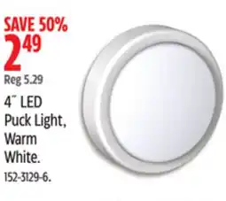Canadian Tire NOMA 4˝ LED Puck Light, Warm White offer