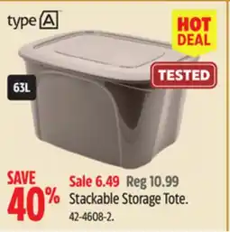 Canadian Tire Stackable Storage Tote offer