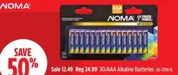 Canadian Tire Noma 30/AAA Alkaline Batteries offer