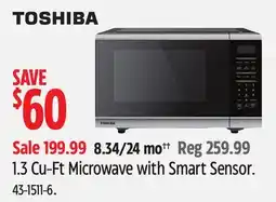 Canadian Tire Toshiba 1.3 Cu-Ft Microwave with Smart Sensor offer