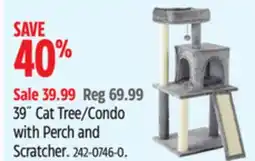 Canadian Tire 39˝ Cat Tree/Condo with Perch and Scratcher offer