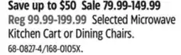 Canadian Tire For Living Selected Microwave Kitchen Cart or Dining Chairs offer