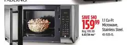 Canadian Tire Paderno 1.1 Cu-Ft Microwave, Stainless Steel offer