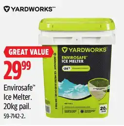 Canadian Tire Envirosafe Ice Melter. 20kg pail offer