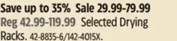Canadian Tire type A Selected Drying Racks offer
