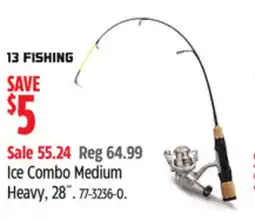 Canadian Tire 13 Fishing Ice Combo Medium Heavy, 28˝ offer