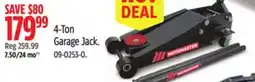 Canadian Tire Motomaster 4-Ton Garage Jack offer