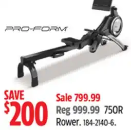 Canadian Tire ProForm 750R Rower offer