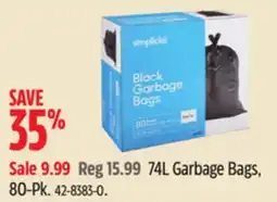 Canadian Tire Garbage Bags offer
