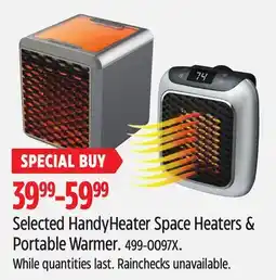 Canadian Tire Selected HandyHeater Space Heaters & Portable Warmer offer