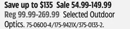 Canadian Tire Selected Outdoor Optics offer