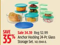 Canadian Tire Anchor Hocking 24-Pc Glass Storage Set offer
