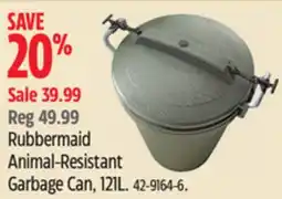 Canadian Tire Rubbermaid Animal-Resistant Garbage Can, 121L offer