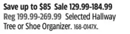 Canadian Tire Selected Hallway Tree or Shoe Organizer offer