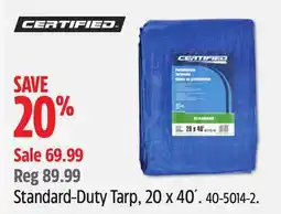 Canadian Tire Certified Standard-Duty Tarp, 20 x 40´ offer