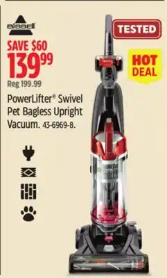 Canadian Tire BISSELL PowerLifter Swivel Pet Bagless Upright Vacuum offer