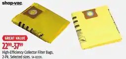 Canadian Tire High-Efficiency Collector Filter Bags, 2-Pk offer