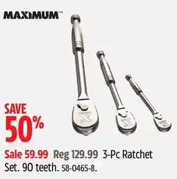 Canadian Tire MAXIMUM 3-Pc Ratchet Set offer