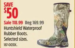 Canadian Tire Huntshield Waterproof Rubber Boots offer