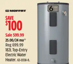 Canadian Tire Moffat 182L Top-Entry Electric Water Heater offer