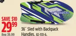 Canadian Tire 36˝ Sled with Backpack Handles offer