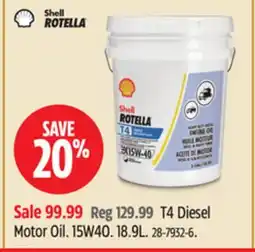 Canadian Tire Shell Rotella T4 Diesel Motor Oil offer