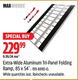 Canadian Tire Extra-Wide Aluminum Tri-Panel Folding Ramp offer