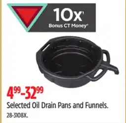 Canadian Tire Selected Oil Drain Pans and Funnels offer