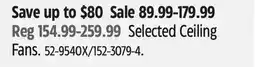 Canadian Tire Selected Ceiling Fans offer