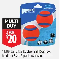 Canadian Tire Ultra Rubber Ball Dog Toy, Medium Size offer