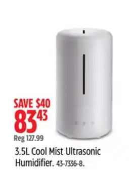 Canadian Tire NOMA 3.5L Cool Mist Ultrasonic Humidifier offer