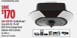 Canadian Tire 11⁄4-HP Belt-Drive Garage Door Opener with Camera offer
