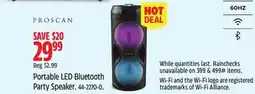 Canadian Tire Proscan Portable LED Bluetooth Party Speaker offer