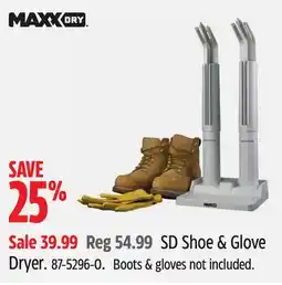 Canadian Tire Maxxdry SD Shoe & Glove Dryer offer