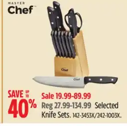 Canadian Tire Master Chef Selected Knife Sets offer
