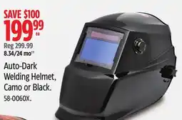 Canadian Tire Auto-Dark Welding Helmet, Camo or Black offer