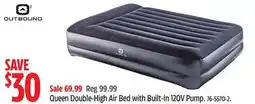 Canadian Tire Outbound Queen Double-High Air Bed with Built-In 120V Pump offer