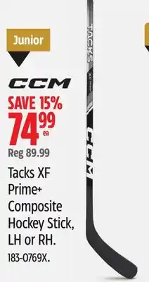 Canadian Tire CCM Tacks XF Prime+ Composite Hockey Stick offer