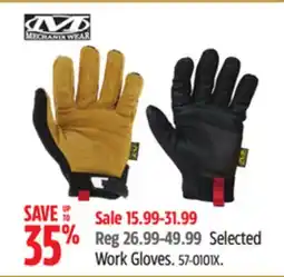 Canadian Tire Mechanix Wear Selected Work Gloves offer