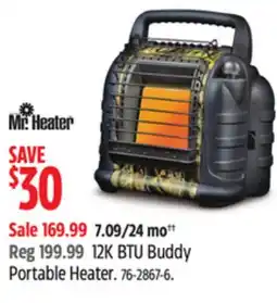 Canadian Tire Mr Heater 2K BTU Buddy Portable Heater offer