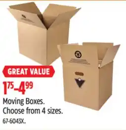Canadian Tire Moving Boxes offer