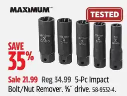 Canadian Tire 5-Pc Impact Bolt/Nut Remover offer