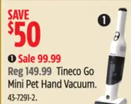 Canadian Tire Tineco Go Mini Pet Hand Vacuum offer