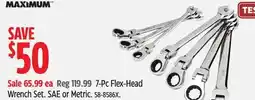 Canadian Tire 7-Pc Flex-Head Wrench Set offer