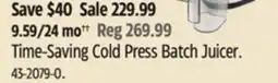 Canadian Tire Time-Saving Cold Press Batch Juicer offer