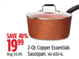 Canadian Tire 2-Qt Copper Essentials Saucepan offer