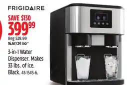 Canadian Tire 3-in-1 Water Dispenser. Makes 33 lbs. of ice. Black offer