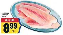 Marché Adonis Fresh tilapia fish fillets offer